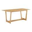 Maklaine Modern / Contemporary Dining Table in Natural Finish