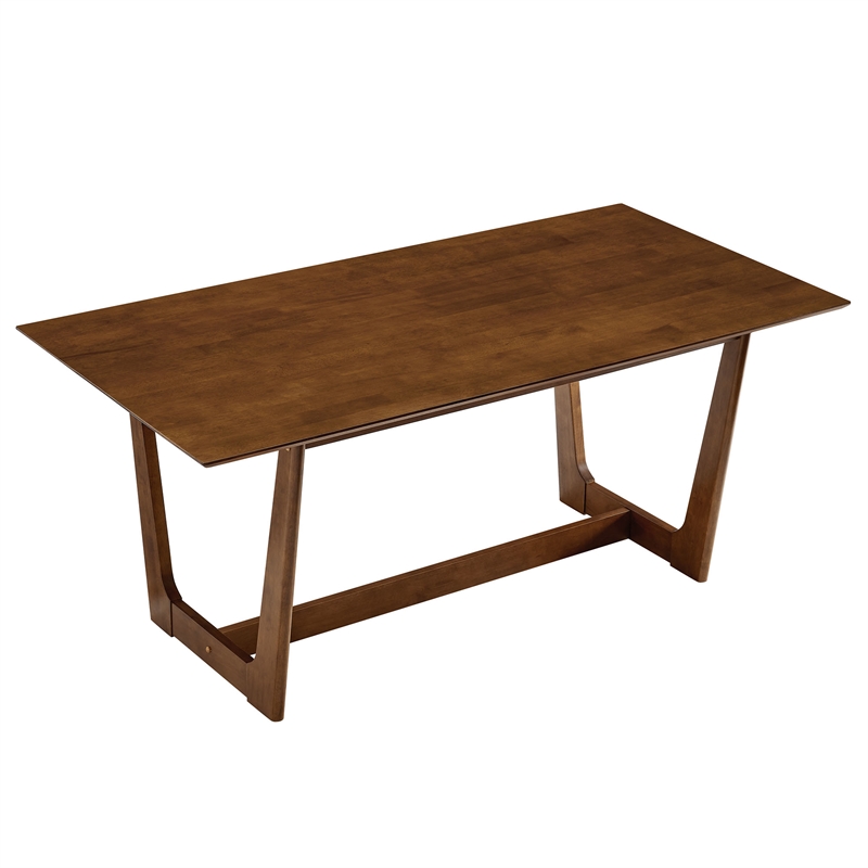 Maklaine Modern / Contemporary Dining Table in Walnut Finish