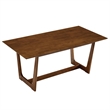 Maklaine Modern / Contemporary Dining Table in Walnut Finish
