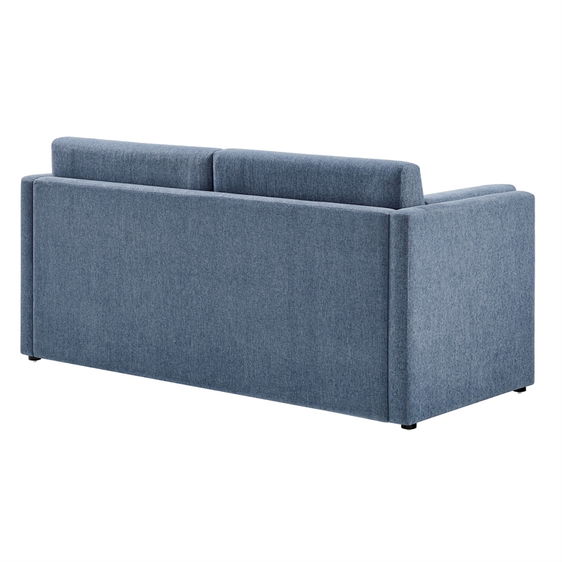 Maklaine Modern / Contemporary Soft Fabric Upholstered Sofa in Denim