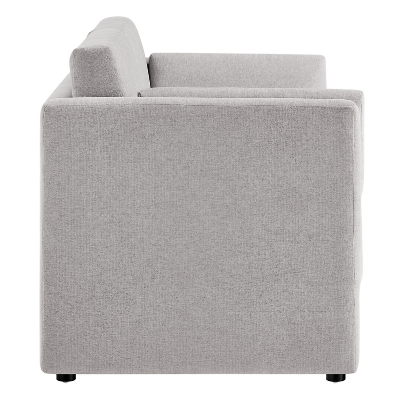 Maklaine Modern / Contemporary Soft Fabric Upholstered Sofa in Taupe