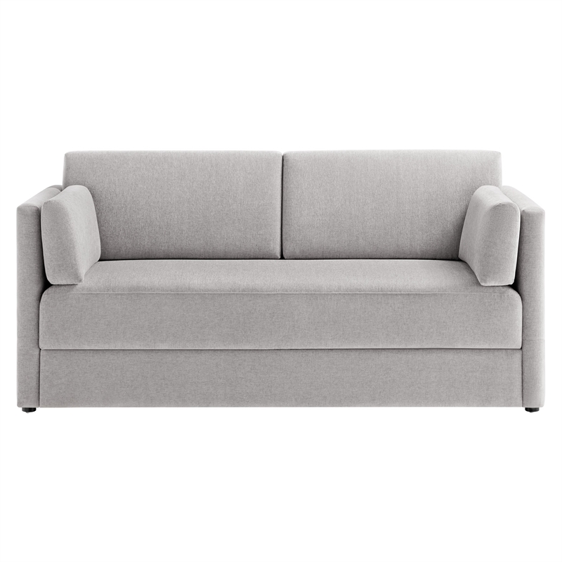 Maklaine Modern / Contemporary Soft Fabric Upholstered Sofa in Taupe