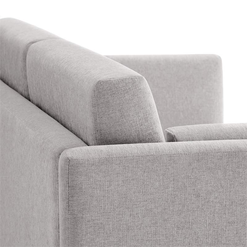 Maklaine Modern / Contemporary Soft Fabric Upholstered Sofa in Taupe