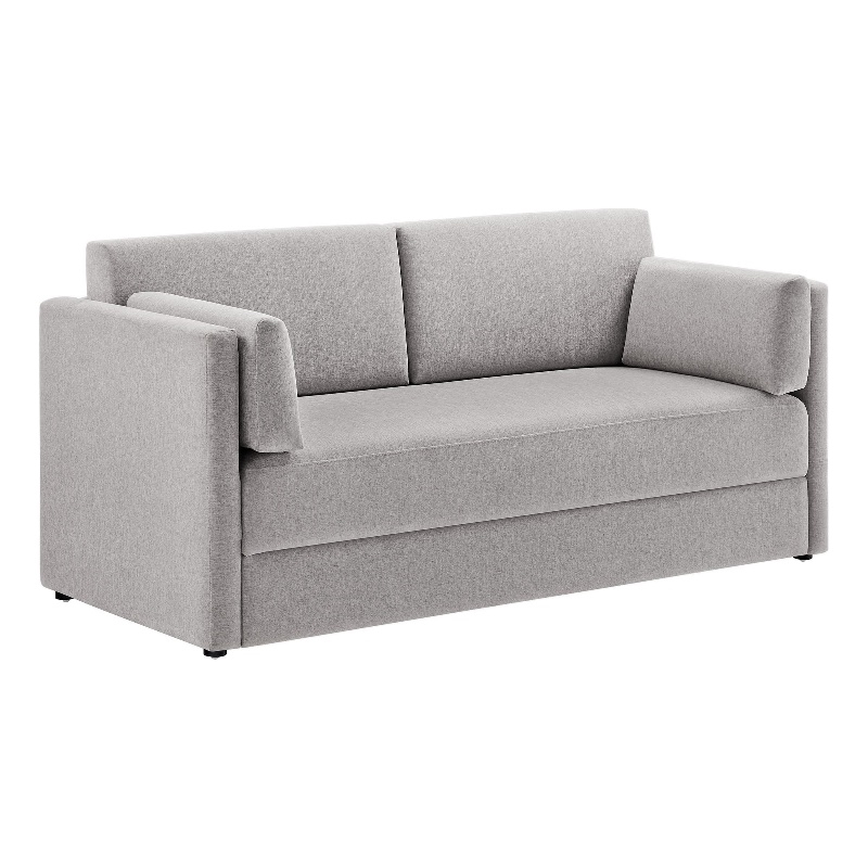 Maklaine Modern / Contemporary Soft Fabric Upholstered Sofa in Taupe
