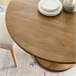 Maklaine Contemporary Solid Mango Wood Dining Table in Natural
