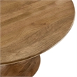 Maklaine Contemporary Solid Mango Wood Dining Table in Natural
