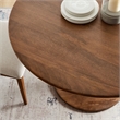 Maklaine Contemporary Solid Mango Wood Dining Table in Walnut