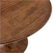 Maklaine Contemporary Solid Mango Wood Dining Table in Walnut