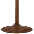 Maklaine Contemporary Solid Mango Wood Dining Table in Walnut