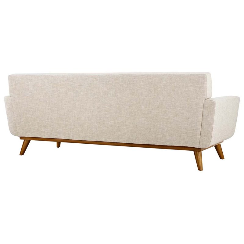 Maklaine Modern Fabric 3-Piece Sofa Set with Loveseat & Armchair in Beige