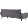 Maklaine Contemporary Performance Velvet Sofa in Gray Finish