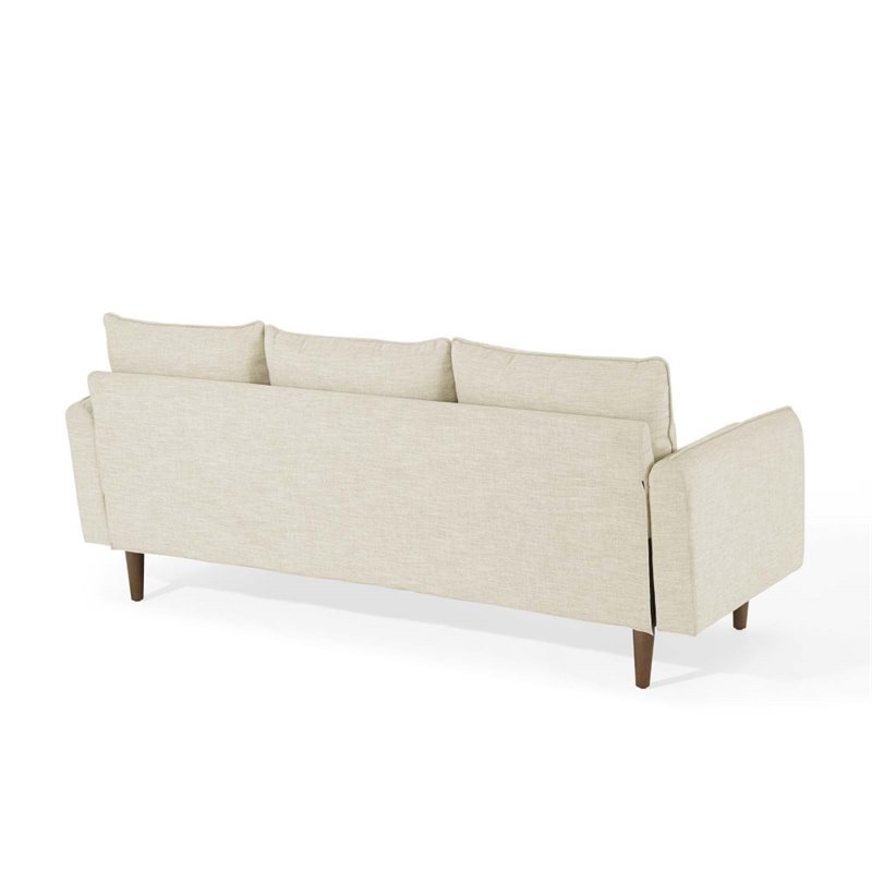 Maklaine Upholstered Fabric Right or Left Sectional Sofa in Beige