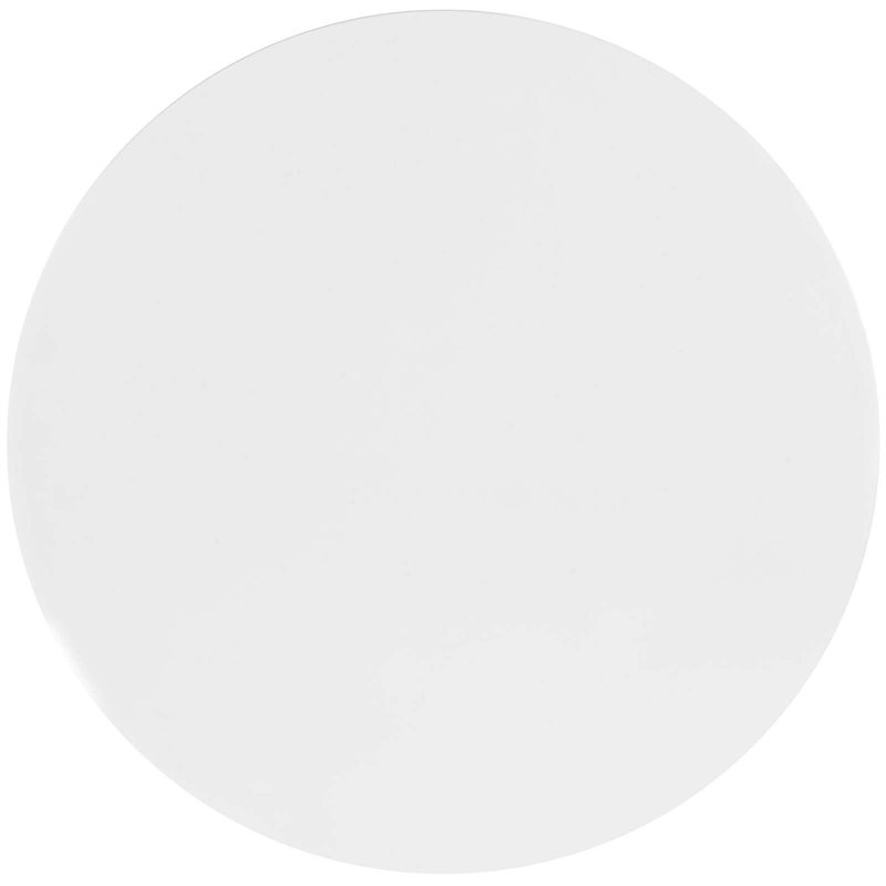Maklaine Contemporary MDF Wood Circular Dining Table in White