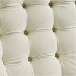 Maklaine Contemporary Tufted Performance Velvet Lounge Chair in Ivory