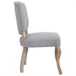 Maklaine Transitional Tufted Dining Side Chair in Light Gray