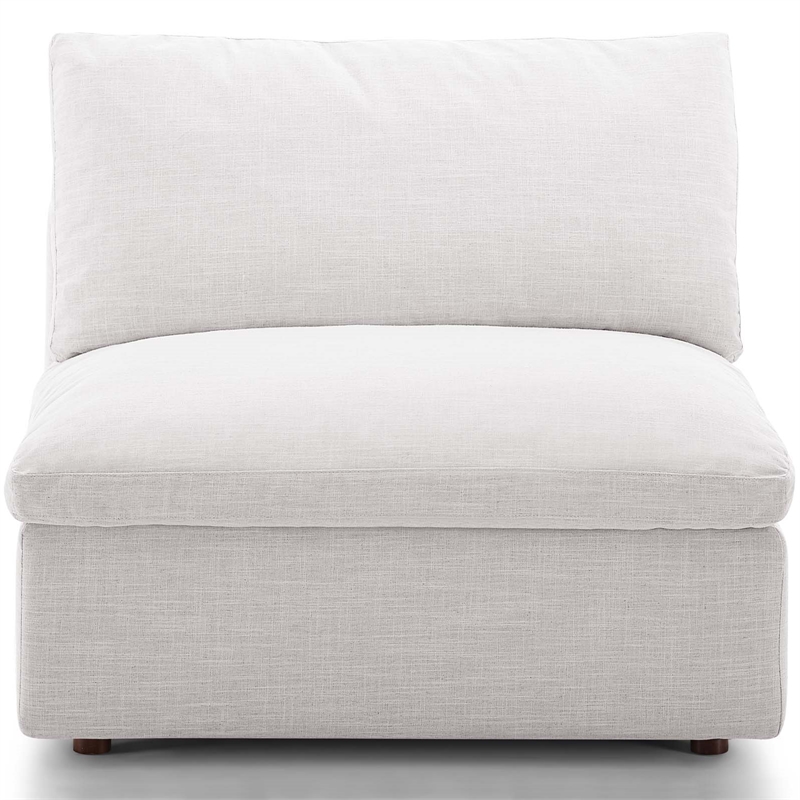 Maklaine Down Filled Overstuffed 3-Piece Armless Sectional Sofa