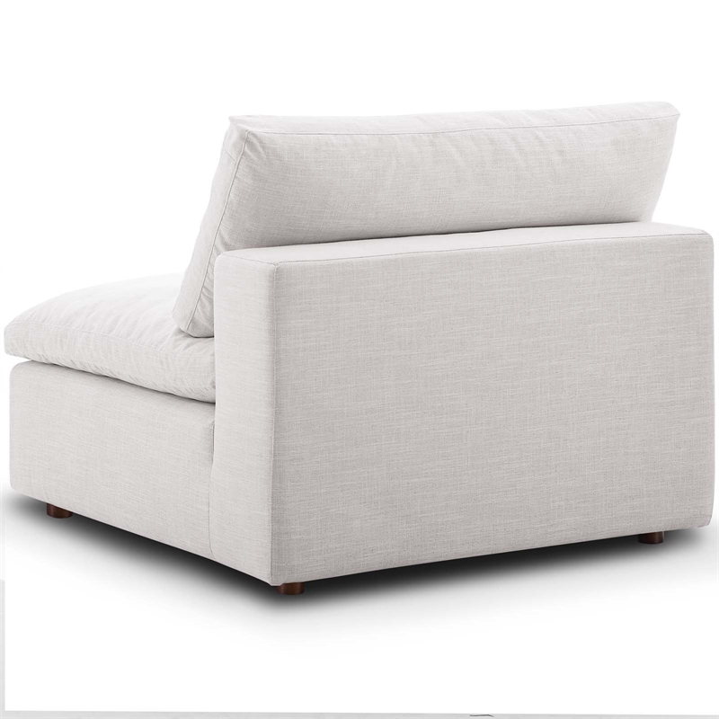 Maklaine Down Filled Overstuffed 3-Piece Armless Sectional Sofa