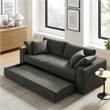 Maklaine Contemporary Dense Foam Padding Upholstered Sleeper Sofa in Gray