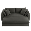 Maklaine Contemporary Dense Foam Padding Upholstered Sleeper Sofa in Gray