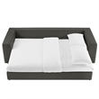 Maklaine Contemporary Dense Foam Padding Upholstered Sleeper Sofa in Gray