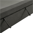 Maklaine Contemporary Dense Foam Padding Upholstered Sleeper Sofa in Gray