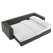 Maklaine Contemporary Dense Foam Padding Upholstered Sleeper Sofa in Gray