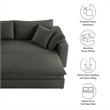 Maklaine Contemporary Dense Foam Padding Upholstered Sleeper Sofa in Gray