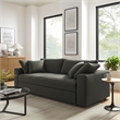 Maklaine Contemporary Dense Foam Padding Upholstered Sleeper Sofa in Gray
