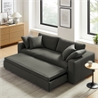 Maklaine Contemporary Dense Foam Padding Upholstered Sleeper Sofa in Gray
