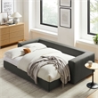 Maklaine Contemporary Dense Foam Padding Upholstered Sleeper Sofa in Gray