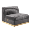 Maklaine 5-Piece Right-Facing Modular Sectional Sofa in Gray