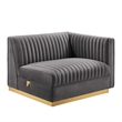 Maklaine 5-Piece Right-Facing Modular Sectional Sofa in Gray