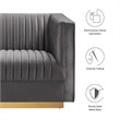 Maklaine 5-Piece Right-Facing Modular Sectional Sofa in Gray