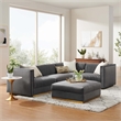 Maklaine 5-Piece Right-Facing Modular Sectional Sofa in Gray