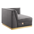 Maklaine 5-Piece Right-Facing Modular Sectional Sofa in Gray