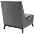 Maklaine Upholstered Performance Velvet Lounge Chair in Gray