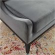 Maklaine Upholstered Performance Velvet Lounge Chair in Gray