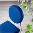 Maklaine Contemporary Performance Velvet Dining Side Chair in Gold Navy