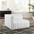 Maklaine Channel Tufted Performance Velvet Left-Arm Chair in Gold