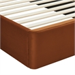 Maklaine Contemporary Performance Velvet Upholstered King Platform Bed in Rust