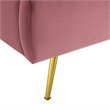 Maklaine Queen Performance Velvet Wingback Platform Bed in Dusty Rose