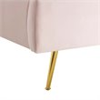 Maklaine Queen Performance Velvet Wingback Platform Bed in Pink