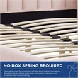 Maklaine Queen Performance Velvet Wingback Platform Bed in Pink
