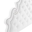 Maklaine Tufted Performance Velvet Full Platform Bed - White