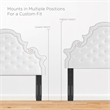 Maklaine Tufted Performance Velvet Full Platform Bed - White