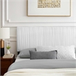 Maklaine Modern Performance Velvet Full Platform Bed in White