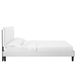 Maklaine Modern Performance Velvet Full Platform Bed in White