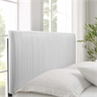 Maklaine Modern Performance Velvet Full Platform Bed in White