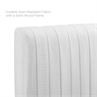 Maklaine Modern Performance Velvet Full Platform Bed in White