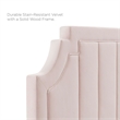 Maklaine Contemporary Performance Velvet Twin Platform Bed - Pink